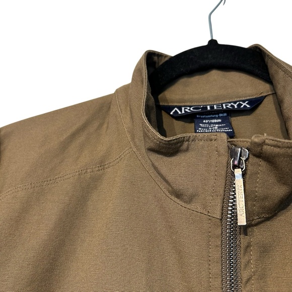 ARC’TERYX | Men’s Crosswire Utility Cotton Coat Brown Canvas Full Zip - Sz Large - Picture 6 of 15